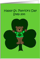 St. Patrick’s day bear for step son card