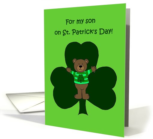 St. Patrick's day bear for son card (569793)
