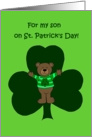St. Patrick’s day bear for son card