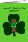 St. Patrick’s day bear for grandson card