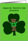 St. Patrick’s day bear for grandson card