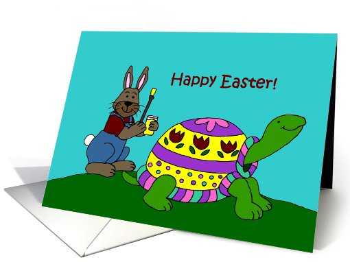 Colorful Easter turtle card (575061)