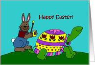 Colorful Easter turtle card
