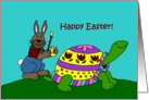 Colorful Easter turtle card
