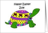 Colorful Easter turtle zoe card