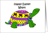 Colorful Easter turtle wyatt card