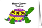 Colorful Easter turtle madison card