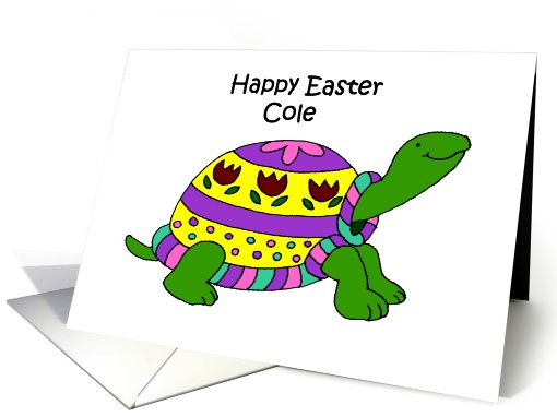 Colorful Easter turtle cole card (575087)