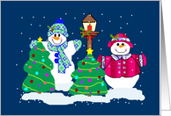 Happy Snow people card