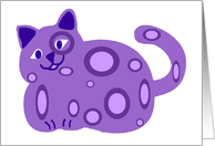 Purple circle cat card