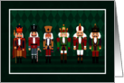 Six Colorful Detailed Nutcrackers Toy Soldiers card