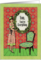 Colorful Vintage Style Encouragement Reminder That You’re Enough card