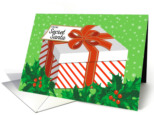 Large Christmas Present with Secret Santa Tag card (1751566)