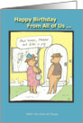 Happy Birthday From All of Us - Humor - Cartoon card