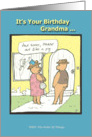 Happy Birthday Grandma - Humor - Cartoon card