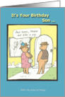 Happy Birthday Son - Humor - Cartoon card