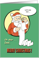 Merry Christmas Dad - Santa - humor card