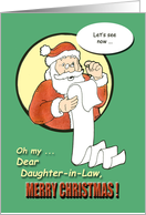 Merry Christmas Daughter-in-Law - Santa Claus humor card