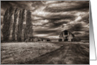 Stormy Weather For A Deserted Barn Blank Note Card