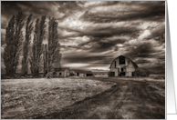 Stormy Weather For A Deserted Barn Blank Note Card