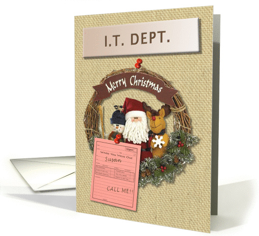 I.T. Cubicle Happy Holidays card (312041)