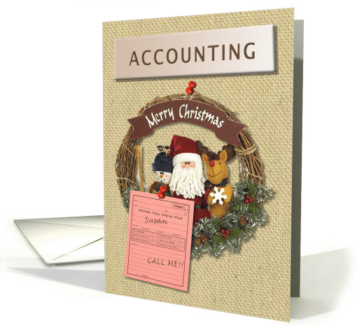 Accounting Cubicle Happy Holidays card (312609)