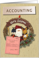 Accounting Cubicle Happy Holidays card