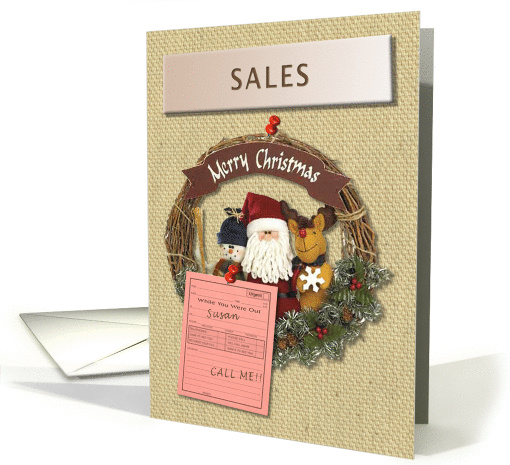 Sales Cubicle Happy Holidays card (312613)