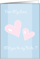 Will You Be My Bride? card