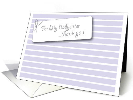 My Babysitter card (324419)