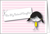 My beloved daughter card
