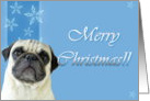Merry Christmas Pug card