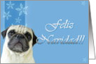 Feliz Navidad Pug card