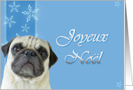 Joyeux Noel Pug card