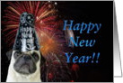 Happy New Year Pug card