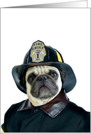 Fireman pug card