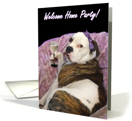 Welcome Party Olde English bulldogge card (399327)