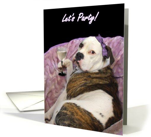 Let's Party Olde English bulldogge card (399341)