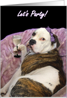 Let’s Party Olde English bulldogge card