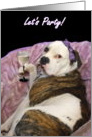 Let’s Party Olde English bulldogge card