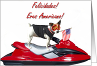 Felicidades eres Americano Jack Russell Terrier card