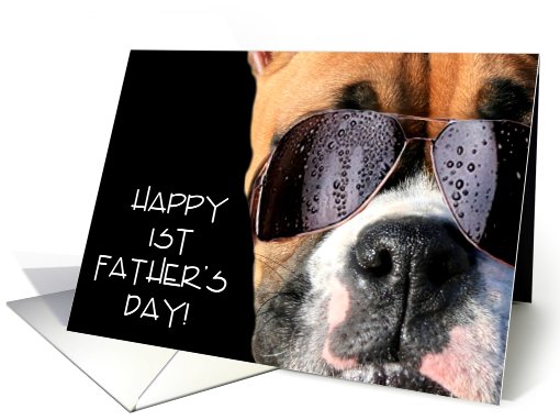 Happy 1st Father's Day boxer card (420973)