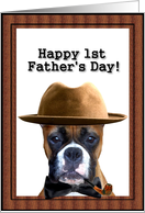 Happy 1st Father’s Day Boxer card