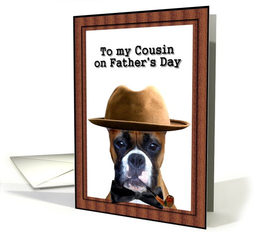 Happy Father's Day cousin boxer card (429935)