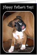 Happy Father’s Day Boxer Puppy card