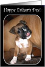 Happy Father’s Day Boxer Puppy card