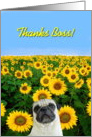 Thank You Boss pug card