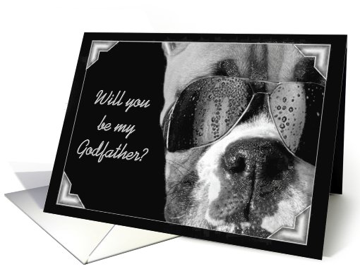 Will you be my godfather boxer card (445141)