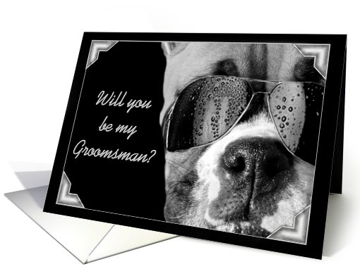 Will you be my groomsman boxer card (445144)