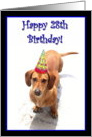 Happy 28th Birthday Dachshund card